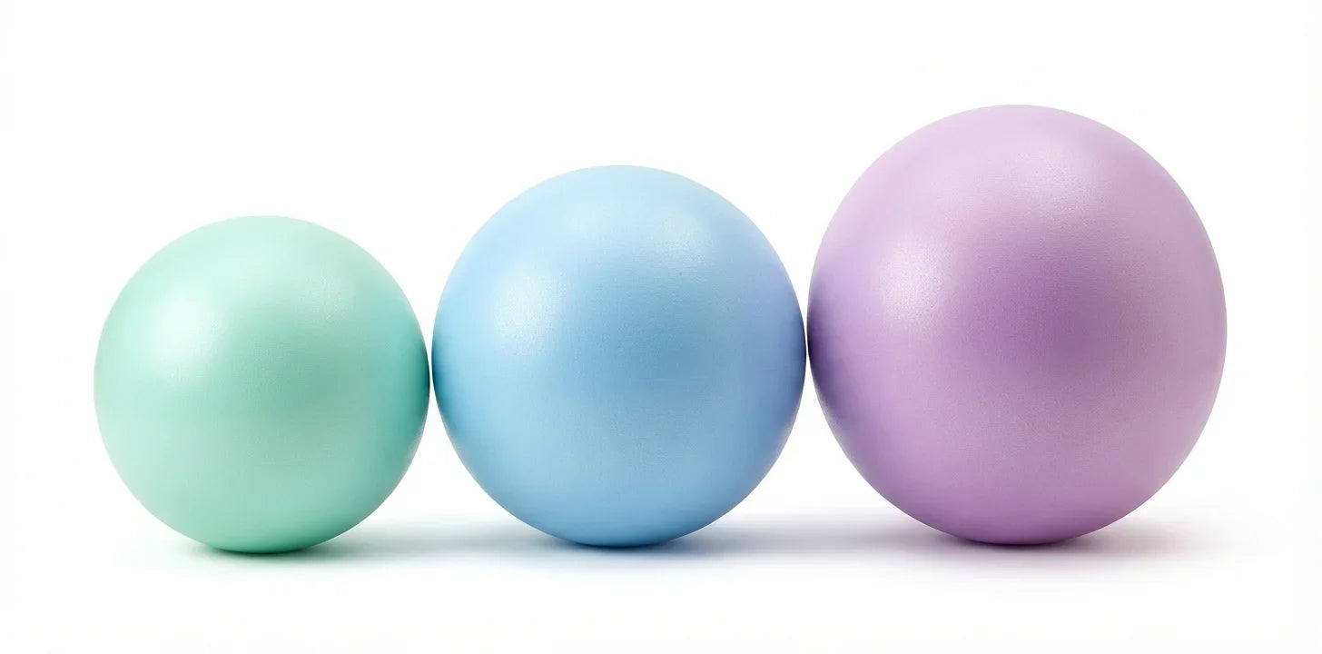 Balones de yoga terapeuticos en tres tamanos 55cm 65cm 75cm para rehabilitacion y ejercicio