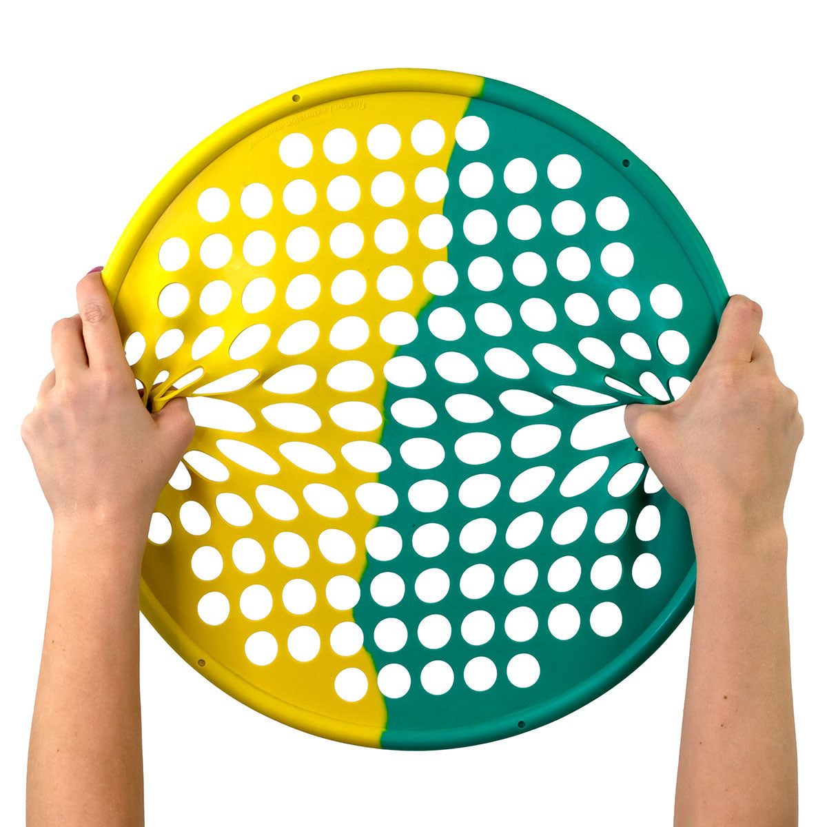 Aro Power Web amarillo/verde en uso, terapia física y rehabilitación de manos. distribuidor mayorista, precios por mayor.