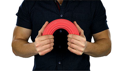 Flex Bar rojo para ejercicios terapéuticos y rehabilitación de mano. distribuidor mayorista, precios por mayor.