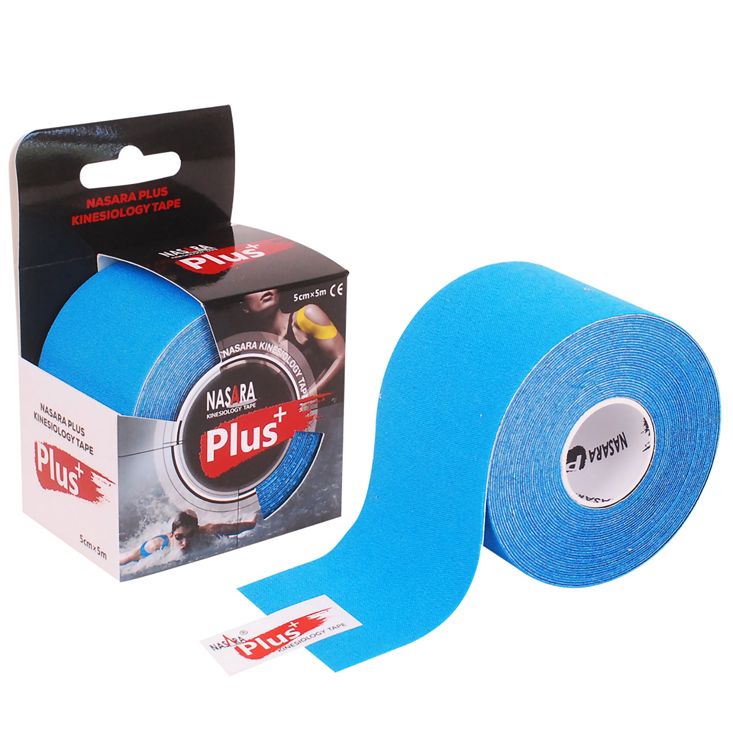 Cinta Nasara 5X5 Celeste Plus Para Kinesiología Y Vendaje Terapéutico. Distribuidor Mayorista, Precios Por Mayor.