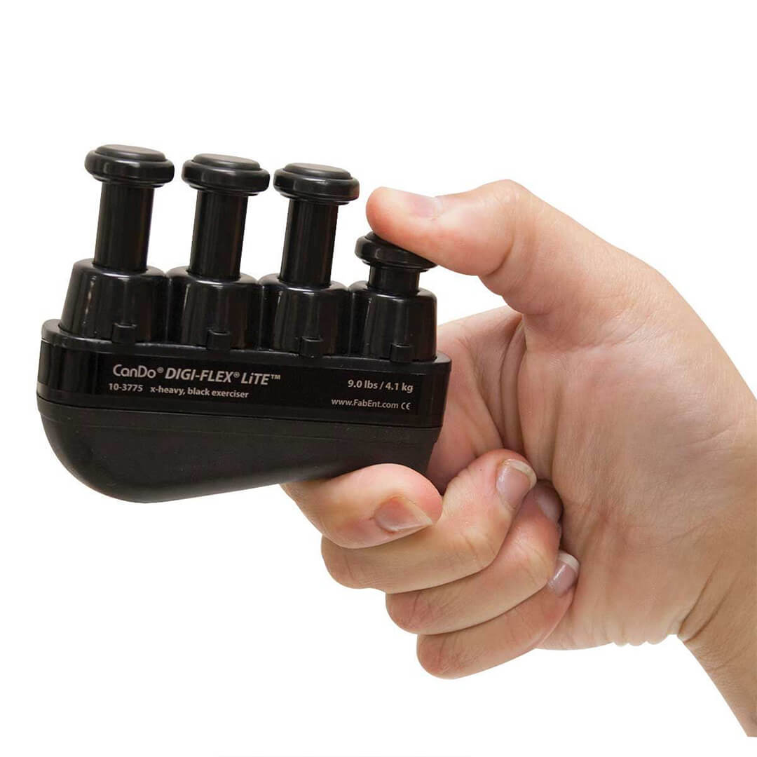 Ejercitador Manual Digiflex Lite Negro Para Mano Y Dedos, Rehabilitación Kinésica. Distribuidor Mayorista, Precios Por Mayor.