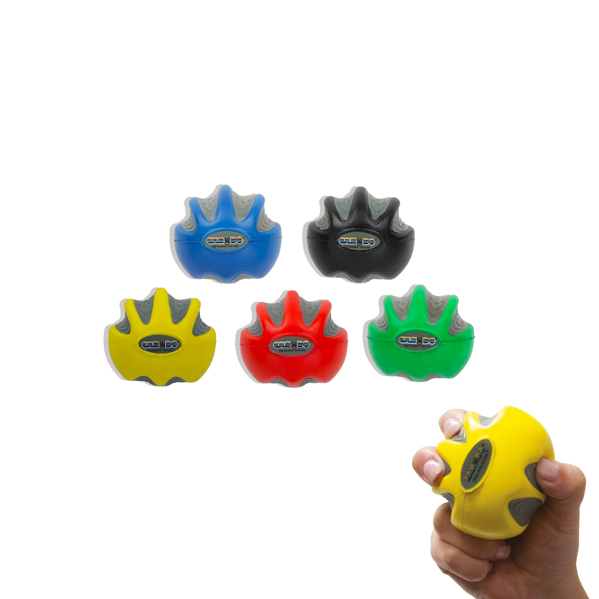 Ejercicio de mano con pelotas Digiqueez, fortalecimiento muscular y rehabilitación kinésica. distribuidor mayorista, precios por mayor.