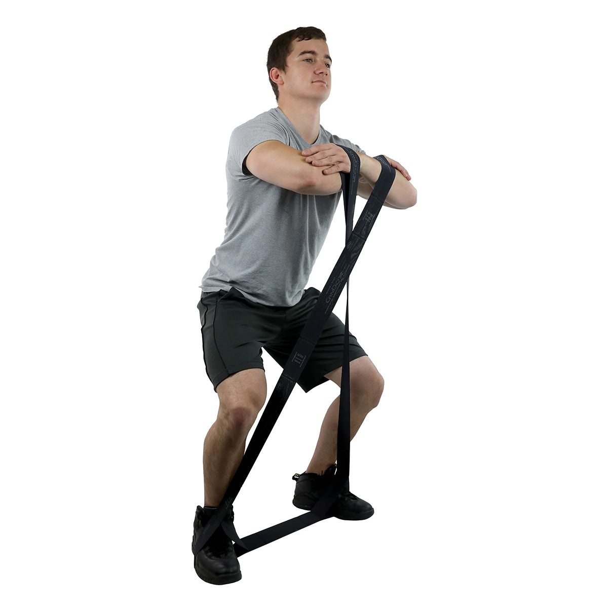 Ejercicios de fuerza con banda elástica Multigrip negra. Ideal para rehabilitación y kinesiología. distribuidor mayorista, precios por mayor.