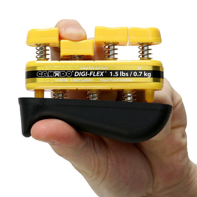 Ejercitador Digiflex Amarillo En Uso Para Terapia Manual Ligera