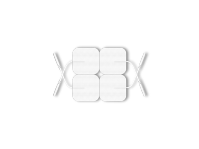 Electrodos 5x5 Cm Cuadrados Para TENS/EMS/IF, Gel Autoadhesivo