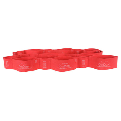 Banda elástica Multigrip roja para entrenamiento kinésico y rehabilitación