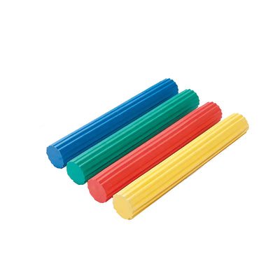 Ejercicio terapéutico con barra amarilla para entrenamiento suave y controlado